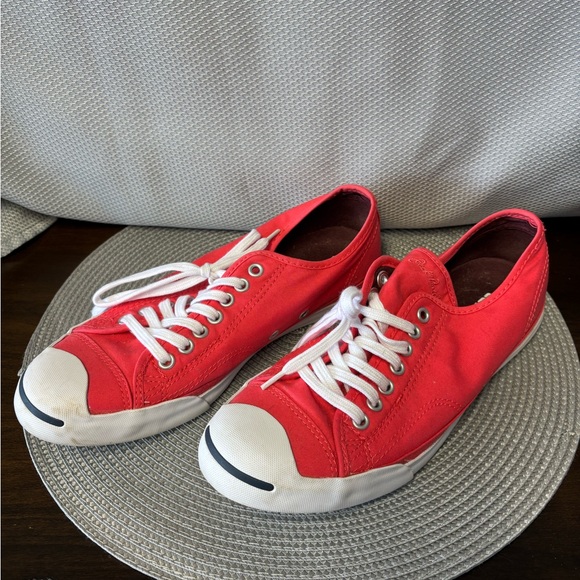 Converse Jack Purcell sneaker in bright coral. Size 9.5
Like new - Picture 1 of 3
